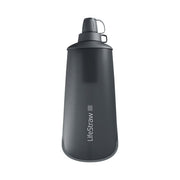 LifeStraw Peak Series Collapsible Squeeze Water Bottle with Filter, 1L, Dark Mountain Gray, Ultra-Compact, Leak-Proof Durable Design, LSPSF1GRWW