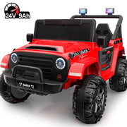 Wisairt BBH-055A 24V 9Ah Kids Ride on Truck, 2 Seater Powered Ride on Car w/Remote Control, Red