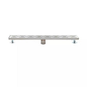 Signature Hardware ZA3-G01-BR-24-C Brushed Stainless Steel Rectangular Shower Drain, Removal Tool and Filter, CUPC & UPS Approved - 24
