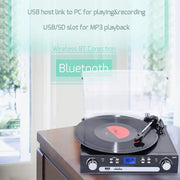 DIGITNOW M36 Vinyl/LP Turntable Record Player, 3.5mm Headphone Jack, Remote and LCD with Bluetooth