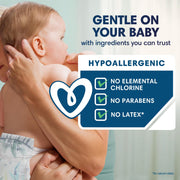 Pampers Pure Protection Baby Diapers, Size 0, Newborn Up to 10 lbs, 128 Count, Plant-Based Skin Protection, Hypoallergenic, Vitamin-Enriched Shea Butter Liner