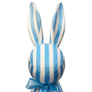 Way To Celebrate Jumbo Striped Bunny Tabletop Decoration, Blue and White, 27 in
