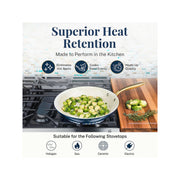 Gotham 1855 15Pcs Steel Nonstick Cookware Set With Utensils Cream Collection