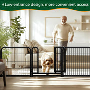 Yaheetech Metal Dog Playpen, 24.2 in Tall, 8 Panels, Black Steel, TLer4e0001
