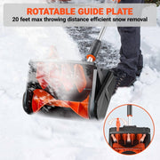 Voltask Cordless Snow Shovel, 24V 4.0Ah Battery, 13-Inch Clearing Width, 550W Brushless Motor, Patented Spiral Technology, Lightweight Ergonomic Design, Aerospace-Grade Materials