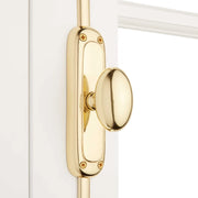 Signature Hardware 968340 Classic Brass Oval Door Cremone Bolt - Polished Brass