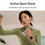 Google Pixel Watch Active Sport Band, Large Size 165-210mm, Obsidian Silicone, Breathable Perforated Design, Waterproof, Compatible with Pixel Watch 2 and 41mm Pixel Watch 3, GA05164-WW
