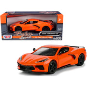 Motormax 79360 Chevrolet Corvette C8 Stingray Orange 1:24 Scale Diecast Model Car