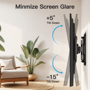 MountFTV Full Motion TV Wall Mount Bracket, Tool-Free Tilt, 42-90 Inch TVs, 6 Articulating Arms, Heavy Duty, Holds up to 132 lb, Max 600x400mm