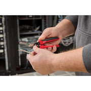 Milwaukee Electric Tri-Hole Fiber Stripper, Precision-Controlled, Black/Red, 48-22-3013
