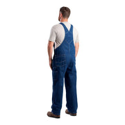 Berne Vintage Unlined Washed Denim Bib Overall, 32W x 32L, Medium Waist, Blue, B913
