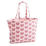 Vera Bradley Western Garden East West Tote Bag, Butterfly Blooms Crystal Pink