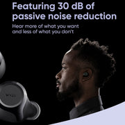 Wyze Wireless Earbuds, Bluetooth 5.0, IPX5 Sweat Resistant, 30 dB Noise Reduction, 4 Voice-Isolating Microphones, Alexa Built-In, True Wireless with Charging Case, Black, WE1BLK