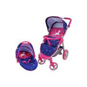509 Unicorn 2 In 1 Doll Travel System - NO COLOR ONE SIZE