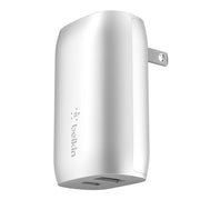 Belkin Boostcharge 37W USB Type C to C PPS PD Dual Port Wall Phone Charger Silver