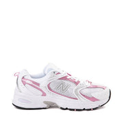 New Balance 530 Unisex Athletic Shoes with ABZORB Cushioning, White Pink Sugar Silver, MR530PK