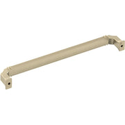 Signature Hardware Inigo 12 Inch Center to Center Polished Chrome Appliance Pull with Ribbed Handle and Classic Beveling, Zinc, 954052-12