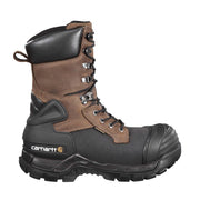 Carhartt CMC1259 10'' Safety Toe Waterproof Insulated Pac Boots for Men - Brown/Black - 14 M