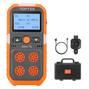 TOPTES Guard-101 4 in 1 Gas Leak Detecto, Monitor for H2S, CO, LEL, and O2, Orange