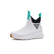 Columbia Men's PFG Dry Tortugas Boot, Vulcanized Rubber Upper, Omni-Grip Outsole, Techlite+ Midsole, White/Geyser, Size 9