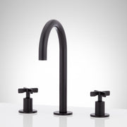 Signature Hardware SHWSCVA807MB Vassor 1.2 GPM Widespread Bathroom Faucet with Pop-Up Drain Assembly, Matte Black