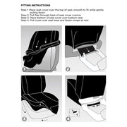 Auto Drive 2010SC11 2 Piece Low Back Memory Foam Car Seat Cover, Polyester, Black, Universal Fit