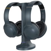 Avantree Dual Wireless Headphones for TV Watching with Charging Stand for Seniors, Black