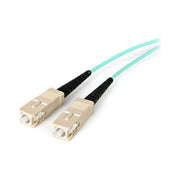 StarTech Fiber Optic Cable, 1m Aqua OM3 Multimode Duplex LC to SC, LSZH Jacket, 10 Gb Ethernet, A50FBLCSC1