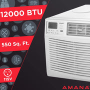 Amana AMAP121CW 12,000 BTU 115V Window-Mounted Air Conditioner Remote Control, White
