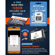 ROVE R2-4K DUAL Dash Cam Front and Rear, STARVIS 2 Sensor, FREE 128GB Card Included, 5G WiFi - up to 20MB/s Fastest Download Speed with App, 4K 2160P/FHD Dash Camera for Cars, 3
