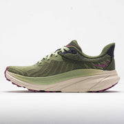 Hoka Challenger 7 Women's Trail Running Shoes, Forest Floor Beet Root, Medium Width, Mesh Upper, Rubber Outsole, 1134498-FBT