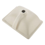 KFFKFF Rectangular Undermount Bathroom Sink, White Ceramic Basin with Overflow, 18.11 x 12.99 in, 0317