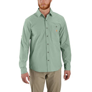 Carhartt Men's Force Sun Defender Relaxed Fit Lightweight Long Sleeve Button-Down Shirt, Steel, 4XLarge, 106552