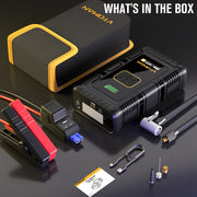VTOMAN X3 Jump Starter with 3000A Peak Current, Built-in 150 PSI Digital Tire Inflator, 12V Battery Booster Pack, Portable Power Bank, LED Torch