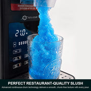 Astralship Slushie Machine with Soft Serve Ice Cream Mode, 200W Frozen Drink Maker, 7 Presets, Auto Rinse, Low-Sugar and Alcohol Alerts, Black, ASSM-01 Pro