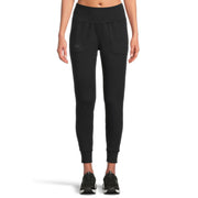 Under Armour Women's Motion Joggers, Black Jet Gray, Medium Tall, 4-Way Stretch Athletic Track Pants, 1375077-001