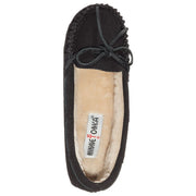 Minnetonka Moccasin Cally Moccasin Slippers for Ladies - Black - 8M