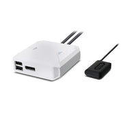 IOGEAR 2-Port USB-C KVM Switch with 4K DisplayPort Output, 4096x2160 60Hz, Plug-and-Play, USB-C Cables Included, Remote Push Button, GCS72CC