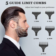KEMEI Hair & Beard Trimmer for Men, 9000 RPM Motor, Zero-Gapped Ceramic and DLC Blades, Full Metal Body, LCD Display, USB Type-C Charging, 120-Minute Runtime, 3023-702