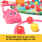 Spin Master Games Hungry Hungry Hippos Giant Edition Family Board Game with Oversized Vinyl Play Mat, 4 Hippos, Indoor and Outdoor Fun for Ages 4+