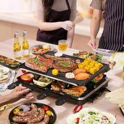 SAVALETOR Raclette Table Grill, Removable 2-in-1 Non-Stick Grill Plate