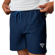 Columbia PFG Rambler Performance Water Shorts, Omni-Shade UPF 50 Sun Protection, Omni-Shield Water and Stain Repellent, Mid-Rise, Collegiate Navy, XX-Large, 6 Inseam, 207886