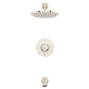 Pfister Tenet Tub and Shower Trim Package, 1.8 GPM Single Function Rain Shower Head, Brushed Nickel, LG89-8TNTK