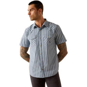 Ariat Hyder Retro Snap Short-Sleeve Shirt for Men - Blue - M