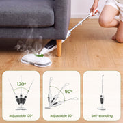 Gnrop 10-in-1 Steam Mop, 260RPM Rotating Steam Cleaner with 260F High-Temperature Steam, 3 Adjustable Modes, Detachable Handheld, 45-Minute Run Time, White, NJ-SFW803
