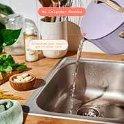 Made By Gather Ceramic Nonstick Cookware Set, 12-Piece, Lavender, Oven Safe to 500F, Compatible with All Stovetops Including Induction