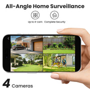 Soliom 5MP Outdoor Solar Security Camera 4-Pack, Wireless