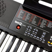 Rockjam RJ640-XS 61-Key Keyboard Piano Kit With Keyboard Stand, Sheet Music Stand, Piano Note Stickers & Lessons