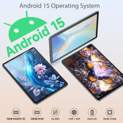 Kimlok Android 14 Tablet, 11 Inch IPS HD Touch Screen, 16GB RAM, 128GB Storage Expandable to 1TB, Octa-Core MTK8786 Processor, GPS, Dual-Band WiFi, Bluetooth 5.0, Dual Camera 8MP+13MP, Keyboard Bundle, D105B-DPJ