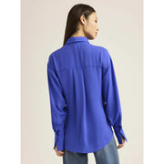 Scoop Women's Tie Neck Blouse with Long Sleeves